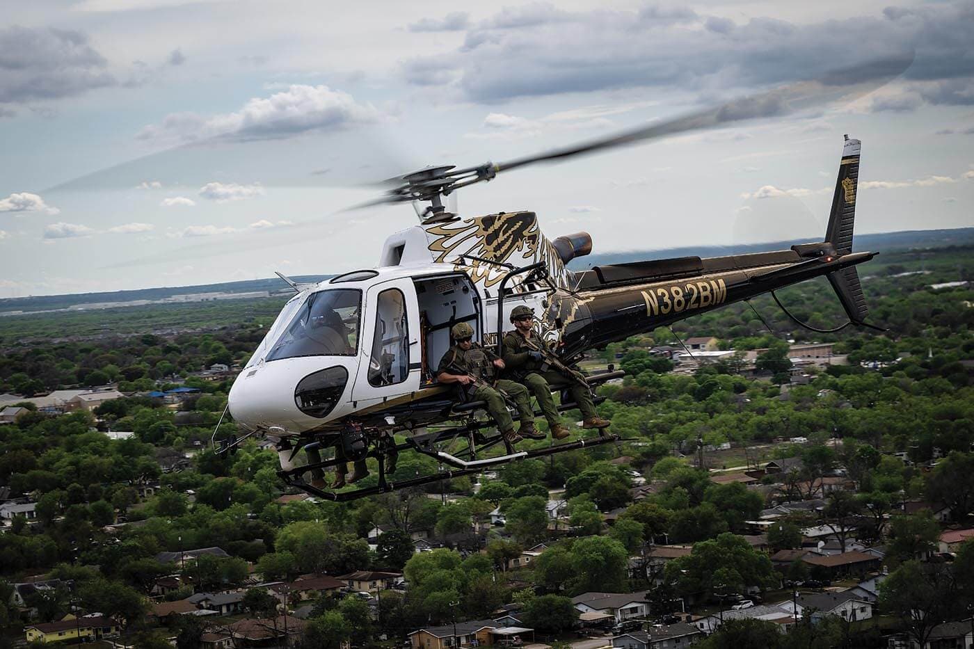San Antonio Police Department Airbus H125 in flight