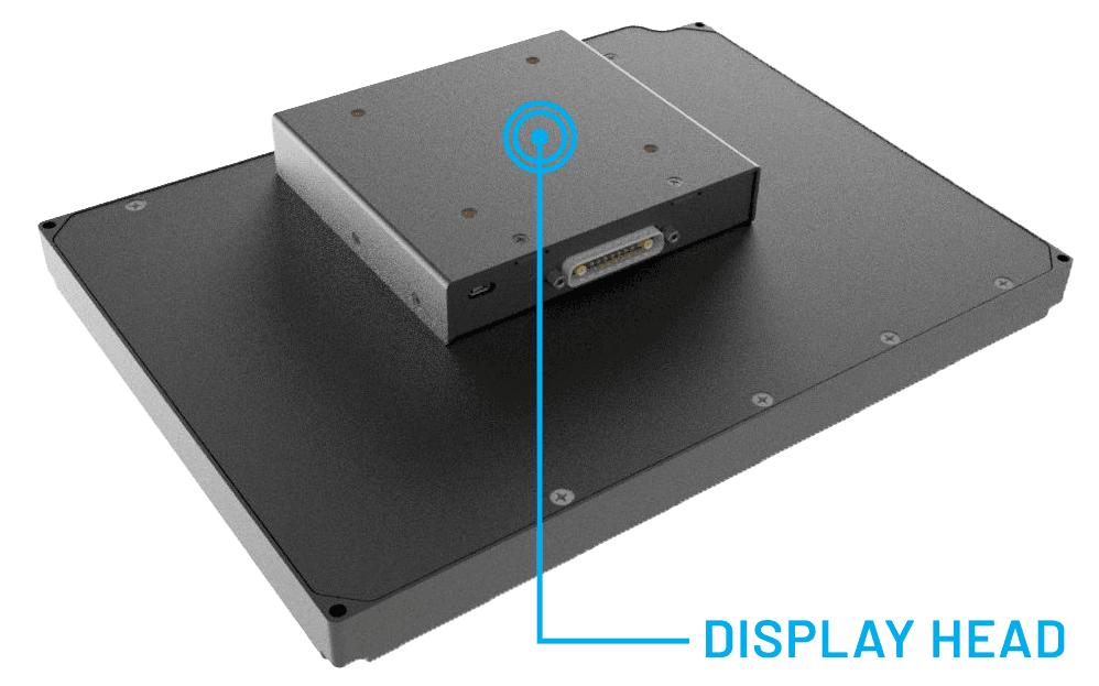 LinQ thin-profile display head with the MBRX4 mounted on its rear