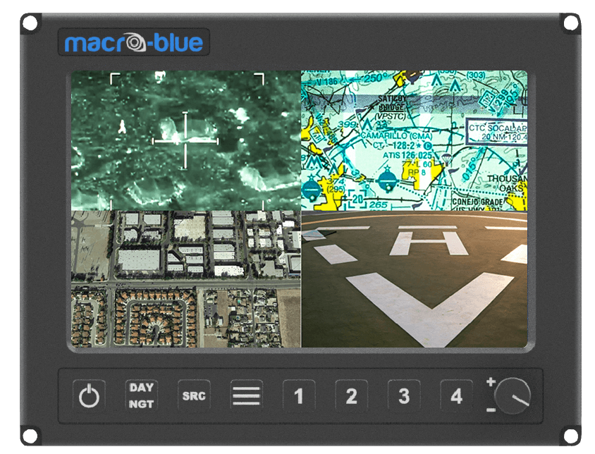 MB07W display running a moving-map runway view